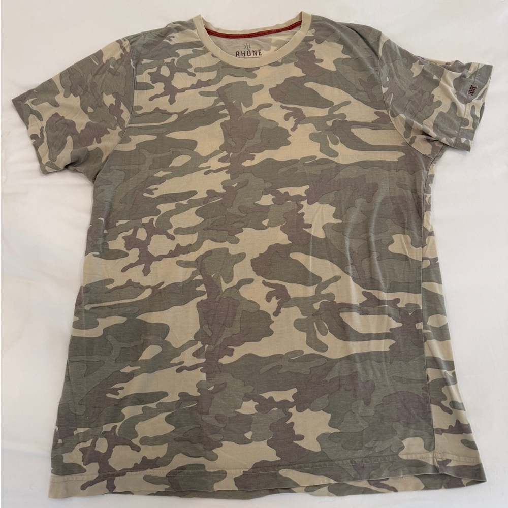 Rhone Men's Short Sleeve Camo Tee - Green and Tan